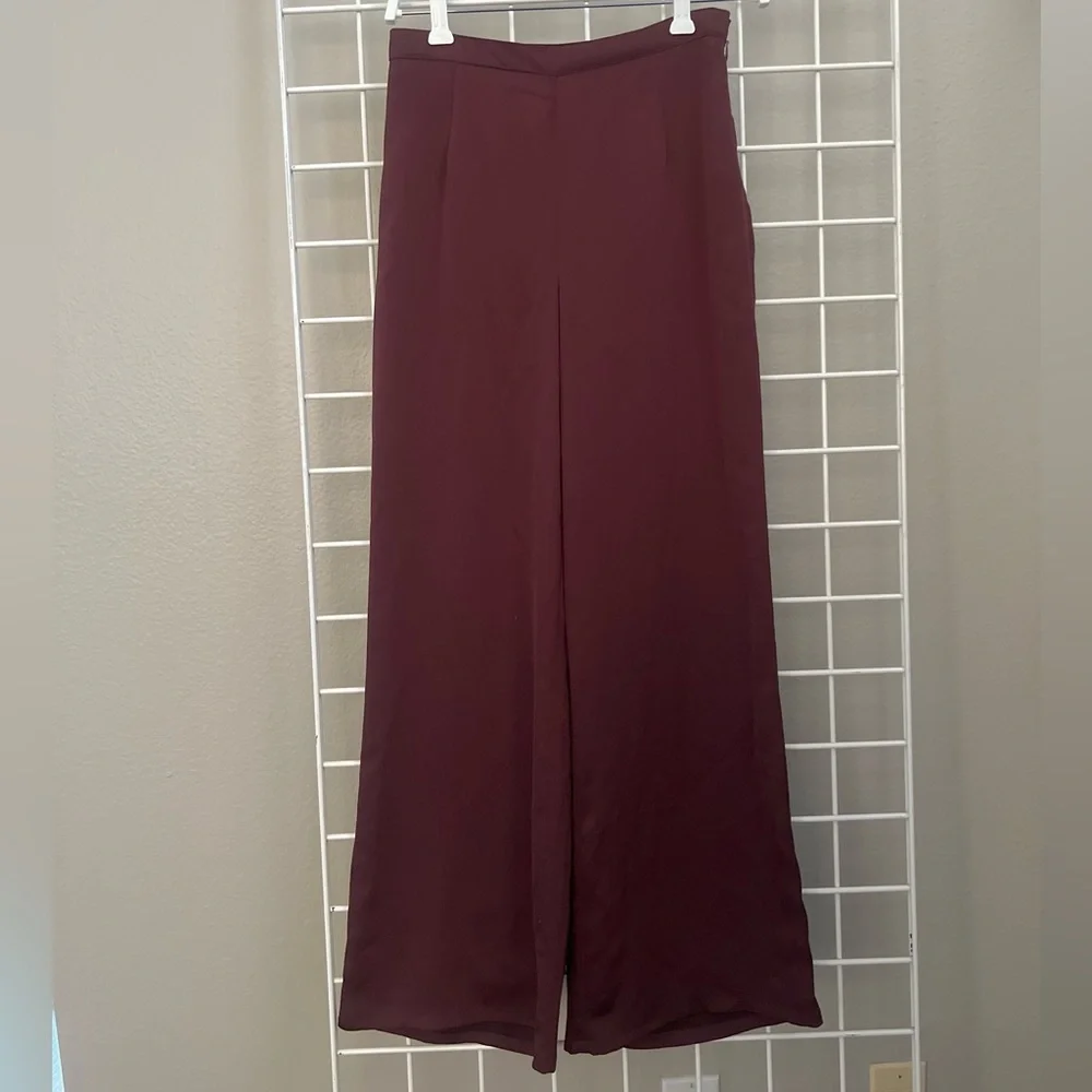 H&M Divided Burgundy Wide Leg Pants